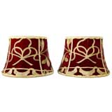 Pair of Eccelsiastic Banner Lampshades