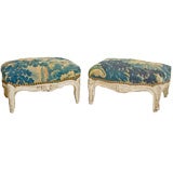 Pair of 19thC Petite Aubusson Tabourets