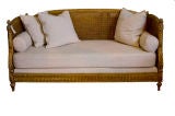Antique Gilded Louis XVI Cane Sofa