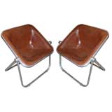 Pair of 70's Piretti "Plona" Folding Chairs