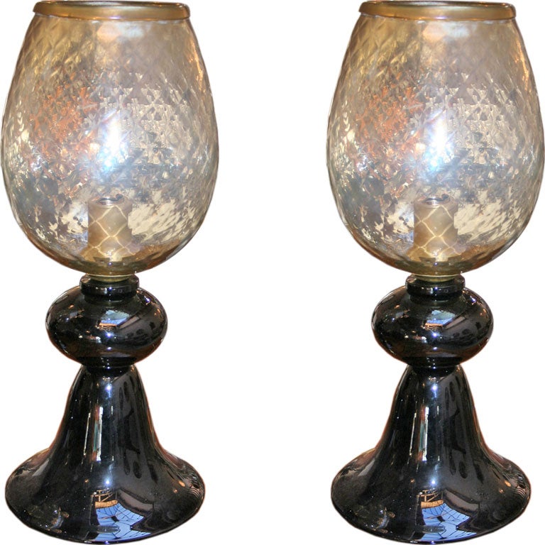 Pair of Impressive 30's Murano Lamps