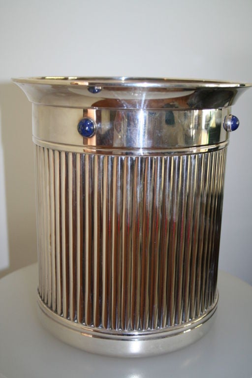 Elegant Cartier silver plated champagne bucket with four 
