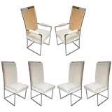 Set of Six High Back Chairs by Milo Baughman