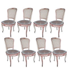 Set of Eight French Louis XV Style Chairs