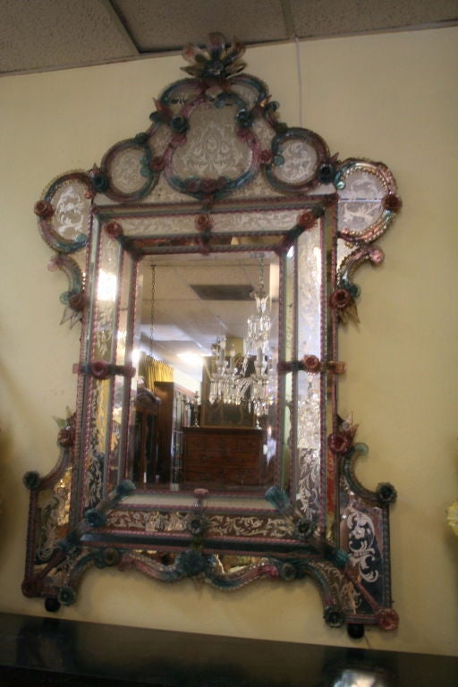 Stunning 19th c. Venetian mirror, fully restored