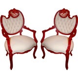 Pair of 20's Italian Armchairs