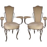 Pair of 20's French Beige Armchairs