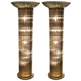 Vintage Pair of  50's Venini Floor Lamps