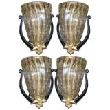 Four Large 50's Murano Sconces