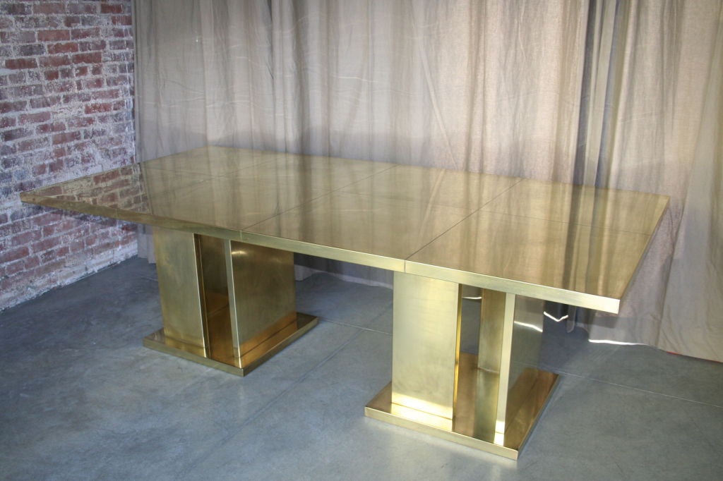 Spectacular, very rare 60's Cittone all brass dining table for eight, in excellent condition.