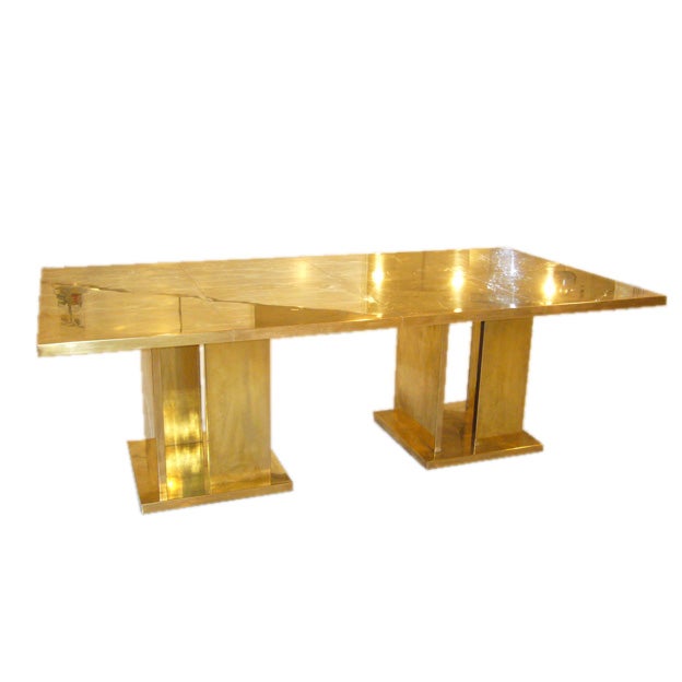 Spectacular 60's Cittone Brass Dining Table