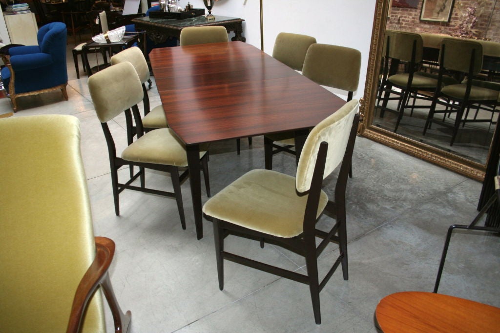 Elegant 50's Dining Table and Six Chairs by Vitorio Dassi 1