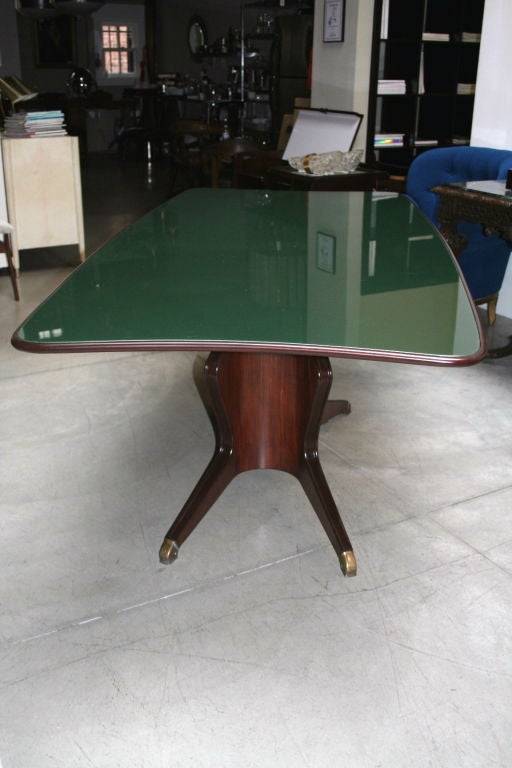 Wood 50's Borsani Dining Table with Six Matching Chairs