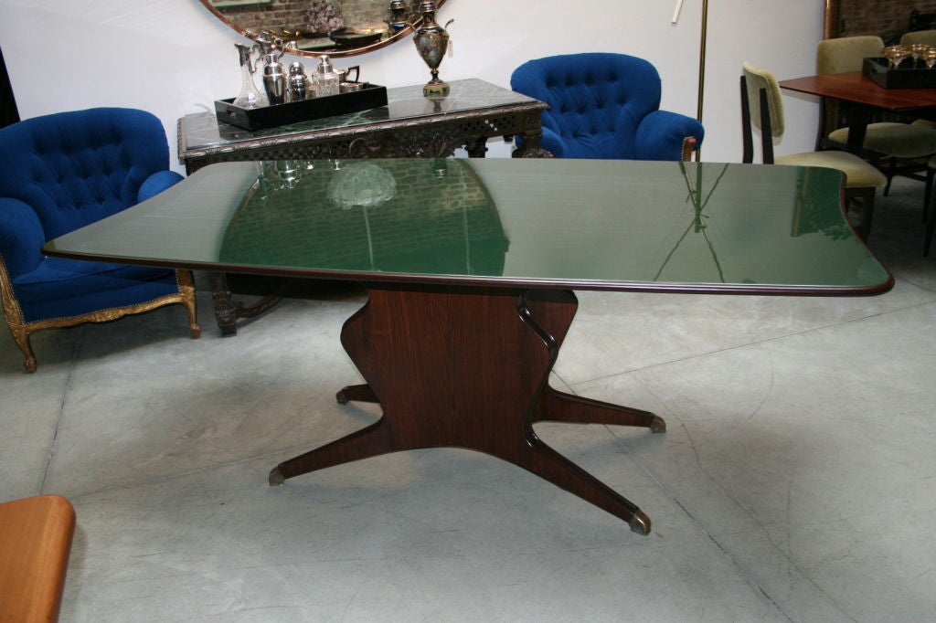 50's Borsani Dining Table with Six Matching Chairs In Excellent Condition In Los Angeles, CA