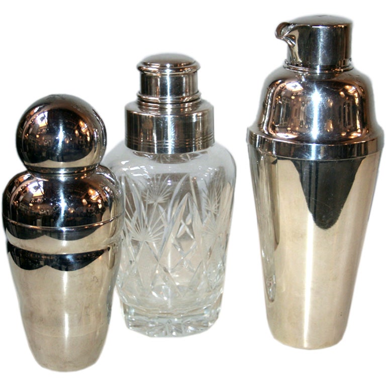 Set of Three Cocktail Shakers