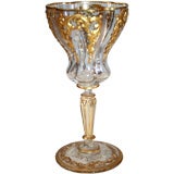 Set of 12 Hand-Painted Murano Wine Glasses