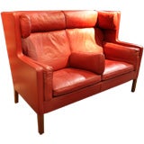 60's Danish Leather Sofa by Borge Morgensen