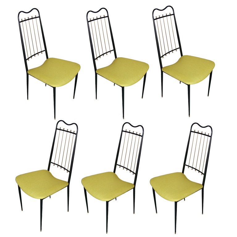 Six High-Back Metal Chairs by Artacho Jurado