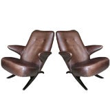 Pair of 60's Armchairs by Theo Ruth