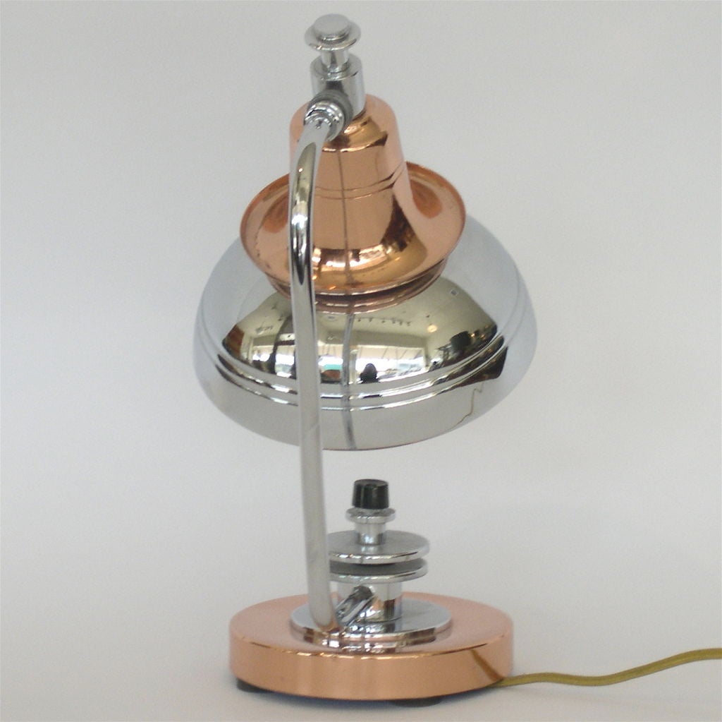 American Art Deco Streamline Pivoting Table Lamp by Markel