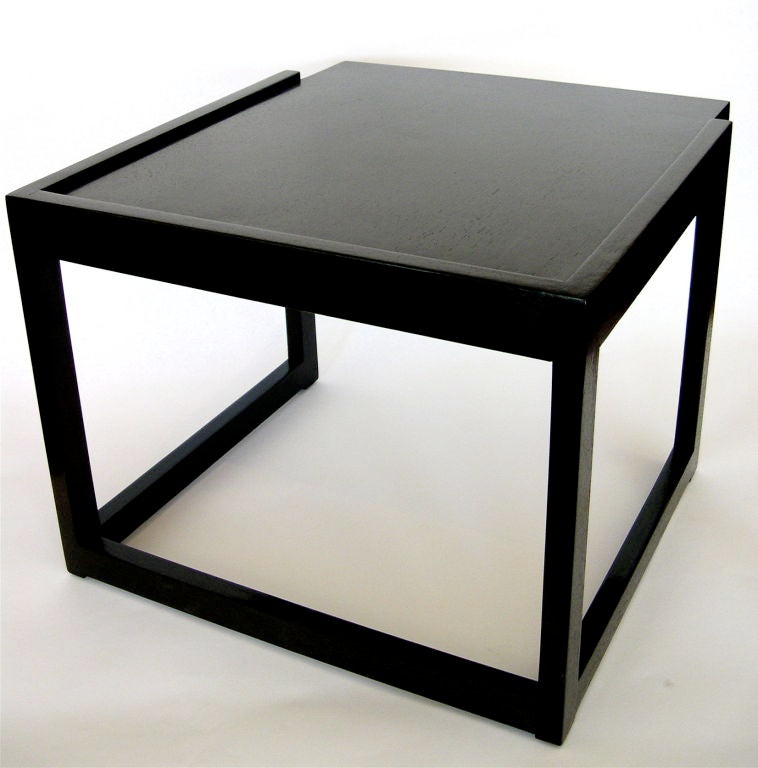 20th Century Paul Laszlo Ebonized Oak Pair of Side Tables for Brown & Saltman