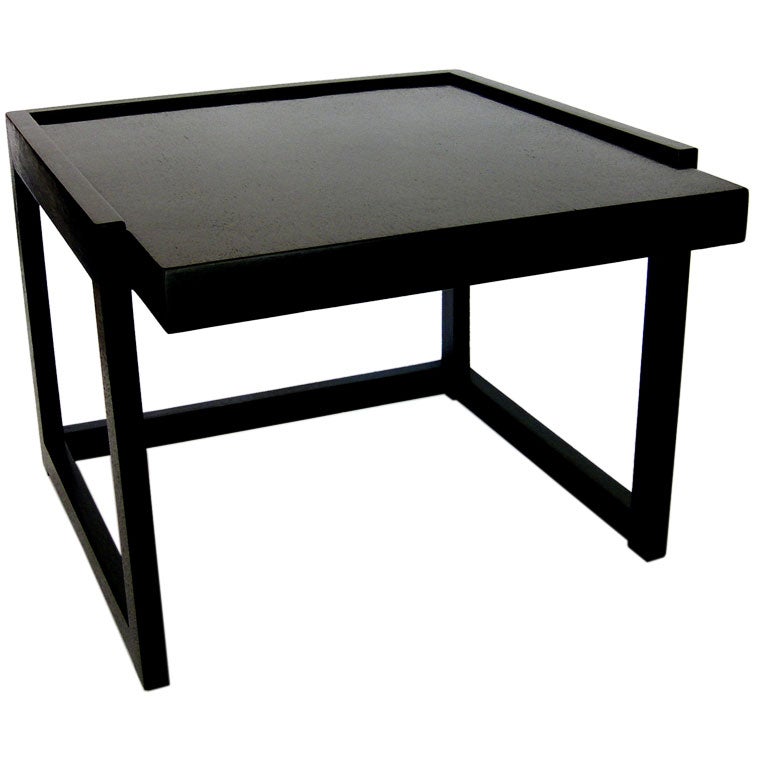 Paul Laszlo Ebonized Oak Pair of Side Tables for Brown & Saltman