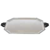Original Art Deco Tray From Germany in Silver and Ebony