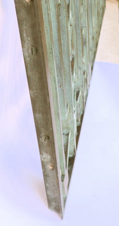 Pair of Richfield Bldg. Art Deco Bronze Architectural Grates For Sale 5