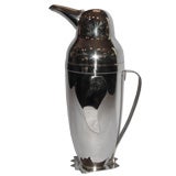 Original Art Deco Silver Plate Penguin Cocktail Shaker by Napier