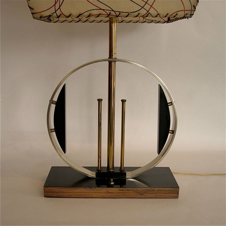 20th Century Outstanding Custom 1940's Machine / Atomic Age Table Lamp