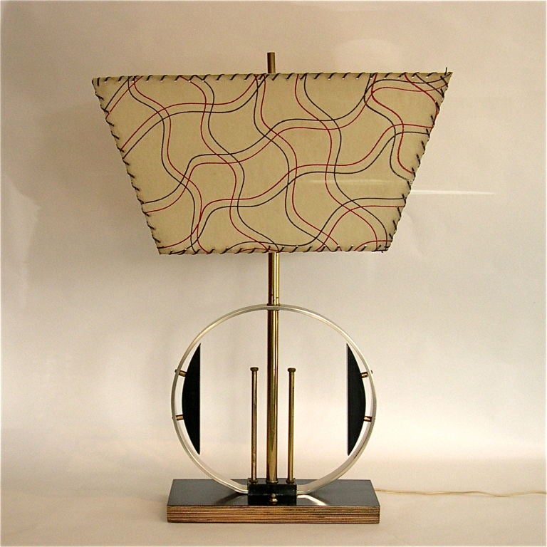 Aluminum Outstanding Custom 1940's Machine / Atomic Age Table Lamp
