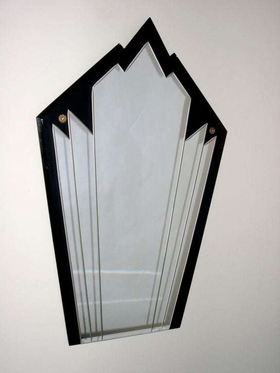 American Original 1930's Art Deco Skyscraper Mirror