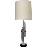 Large Impressive Moderne Murano Glass Lamp