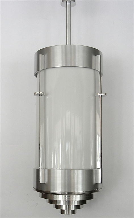 Aluminum Impressive Original Streamline Art Deco Chandelier 2 Available