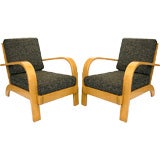 Rare Pair of Streamline Chairs by Russell Wright for Conant Ball