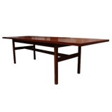 Jens Risom extra long walnut dining table