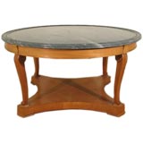 A 1950's French Round CoffeeTable with Marble Top