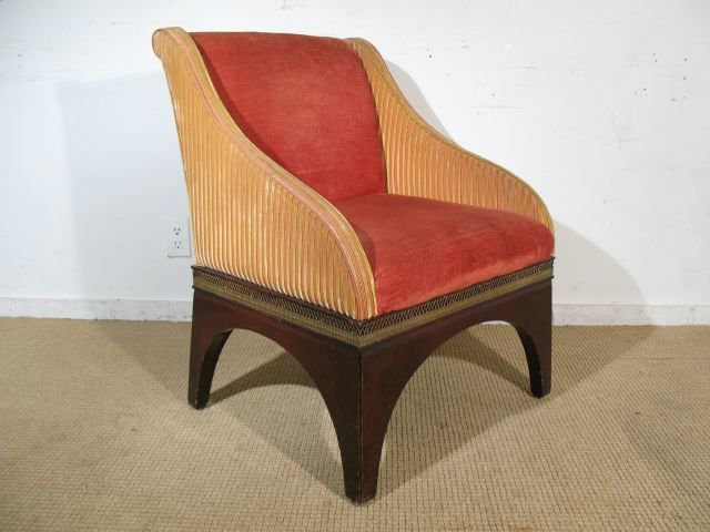A Pair of Spanish Mahogany Empire Chauffeuses