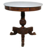 A 19th C Piedmontese Parquetry Gueridon with Marble Top