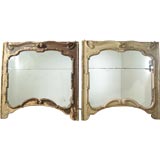 Large Scale Pair of Louis XV Overmantle Mirrors