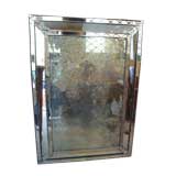 Antique Large French Cushion Mirror