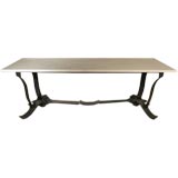 Moderne Wrought Iron Console