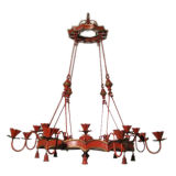 Italian Chinoiserie Wooden Contemporary Chandelier