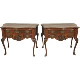 Pair of Early 20th C. Walnut Spanish Serpentine Commodes Pair of Early 20th C. Walnut Spanish Serpentine Commodes