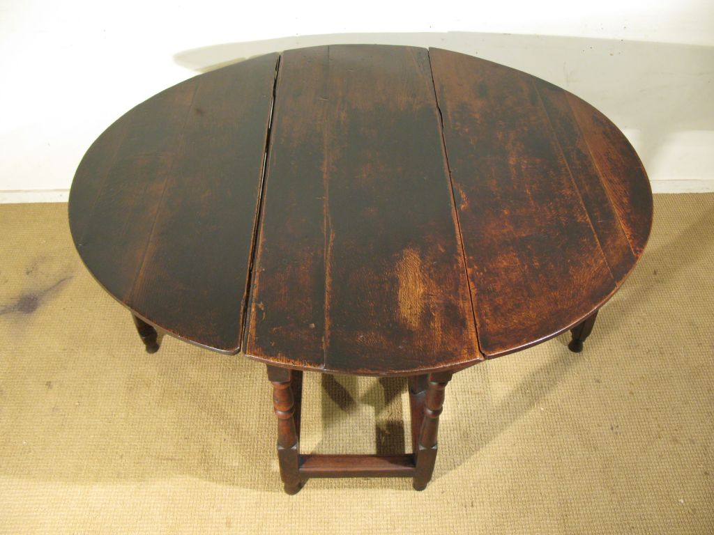 An English 18th C. Country Oak Gate Leg Table