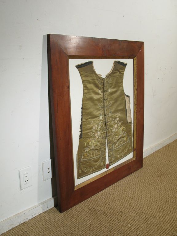French Pair of Framed Waistcoats For Sale