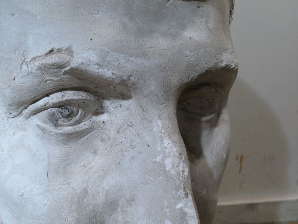 A 19th C Plaster Bust of a Napoleonic Gentleman For Sale 6