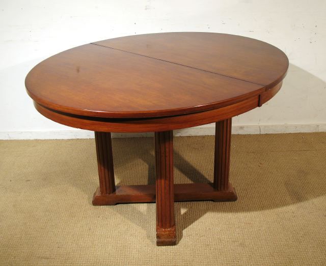 Oak Gueridon with Stretchers Joining Four Legs