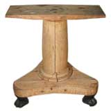 Bleached Oak Pedestal Base Center Table