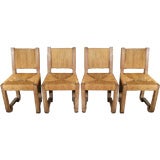 A Set of Four Dining Chairs in the Modernist Style